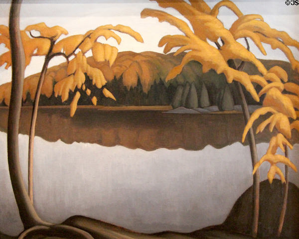 Northern Lake II painting (c1926) by Lawren S. Harris at National Gallery of Canada. Ottawa, ON.