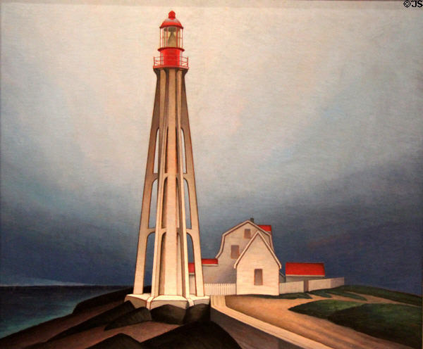 Lighthouse, Gather Point painting (1930) by Lawren S. Harris at National Gallery of Canada. Ottawa, ON.