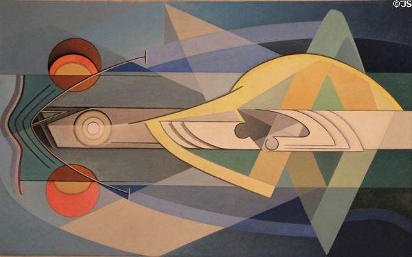 Abstraction painting (1939) by Lawren S. Harris at National Gallery of Canada. Ottawa, ON.