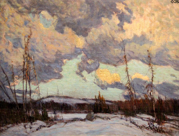 March Evening, Northland painting (1914) by J.E.H. MacDonald at National Gallery of Canada. Ottawa, ON.