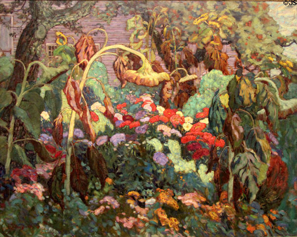 Tangled Garden painting (1916) by J.E.H. MacDonald at National Gallery of Canada. Ottawa, ON.