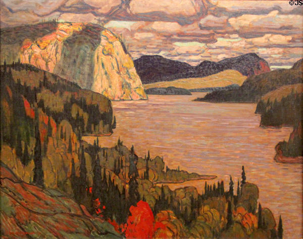The Solemn Land painting (1921) by J.E.H. MacDonald at National Gallery of Canada. Ottawa, ON.