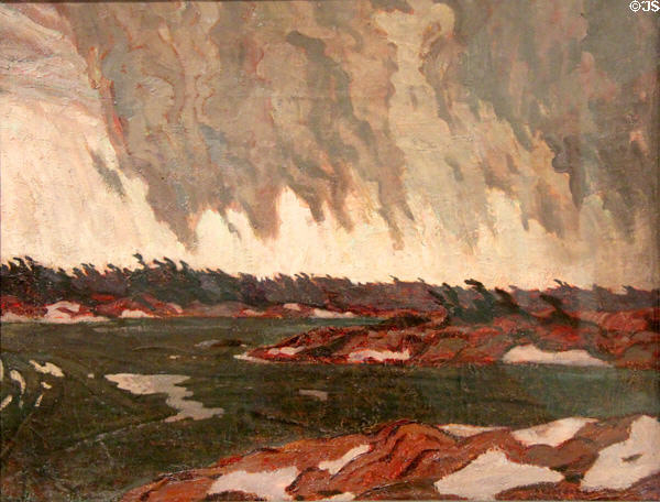 March Storm, Georgian Bay painting (1920) by A.Y. Jackson at National Gallery of Canada. Ottawa, ON.