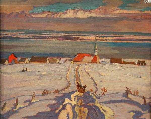 Winter, Quebec painting (1926) by A.Y. Jackson at National Gallery of Canada. Ottawa, ON.
