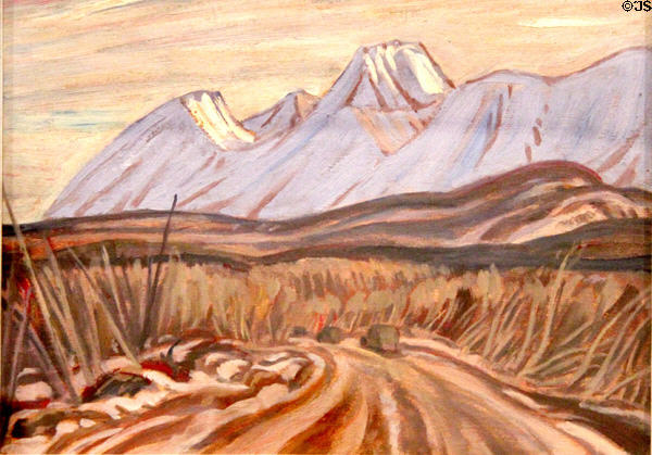 Highway near Kluane Lake painting (1943) by A.Y. Jackson at National Gallery of Canada. Ottawa, ON.