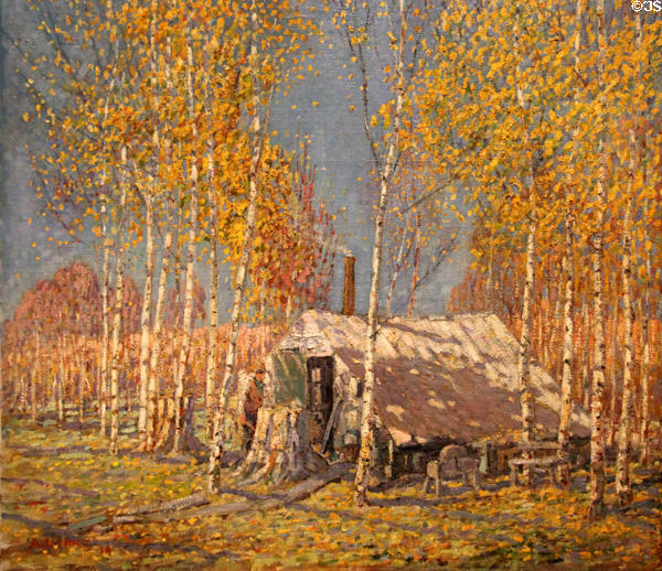 Guide's Home in Algonquin painting (1914) by Arthur Lismer at National Gallery of Canada. Ottawa, ON.