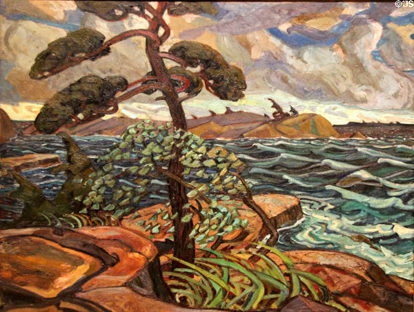 September Gale, Georgian Bay painting (1921) by Arthur Lismer at National Gallery of Canada. Ottawa, ON.