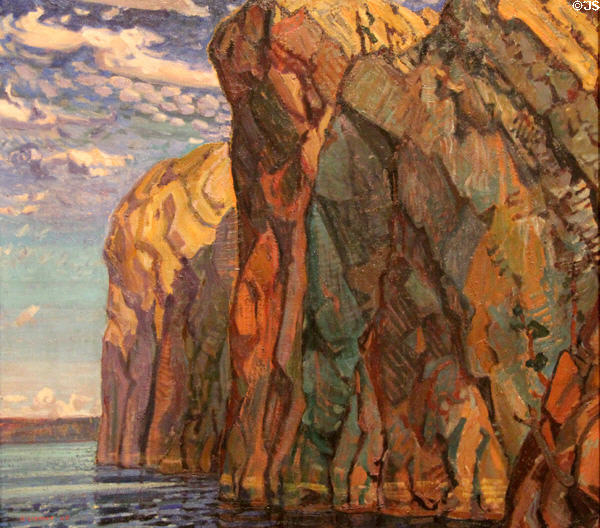 The Big Rock, Bon Echo painting (1922) by Arthur Lismer at National Gallery of Canada. Ottawa, ON.