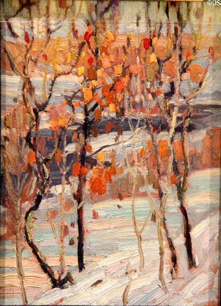 Study for Sumacs painting (1915) by Franklin Carmichael at National Gallery of Canada. Ottawa, ON.