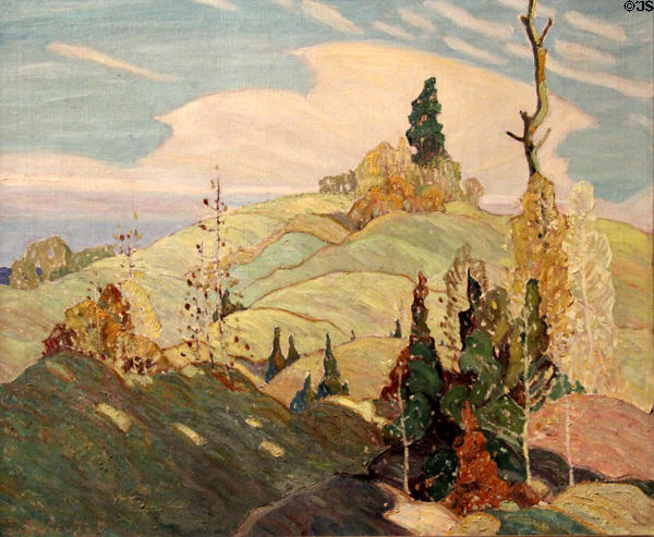 The Hilltop painting (1921) by Franklin Carmichael at National Gallery of Canada. Ottawa, ON.