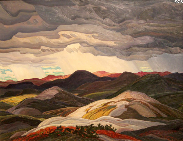 Snow Clouds painting (1938) by Franklin Carmichael at National Gallery of Canada. Ottawa, ON.