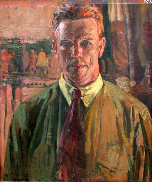 Self portrait (1919) by F.H.Varley at National Gallery of Canada. Ottawa, ON.
