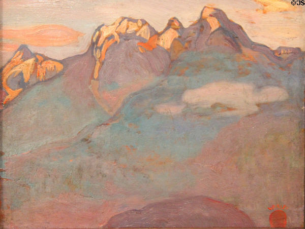 Coast Mountain Form painting (c1929) by F.H.Varley at National Gallery of Canada. Ottawa, ON.