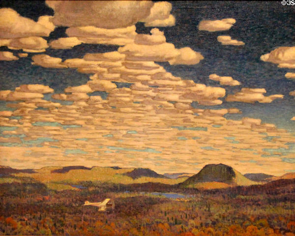 The Fire Ranger painting (1921) by Franz Johnston at National Gallery of Canada. Ottawa, ON.