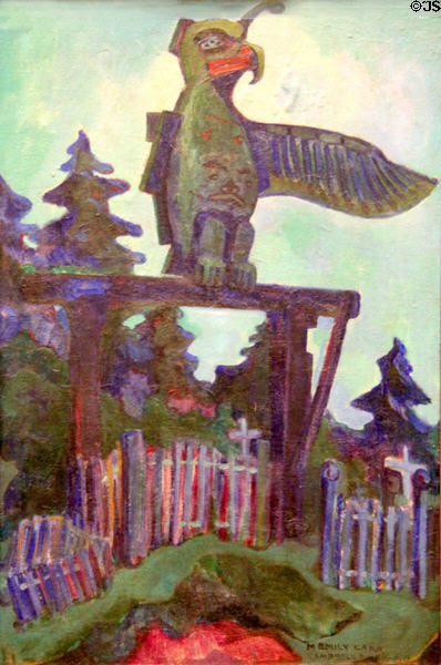 Graveyard Entrance, Campbell River painting (1912) by Emily Carr at National Gallery of Canada. Ottawa, ON.