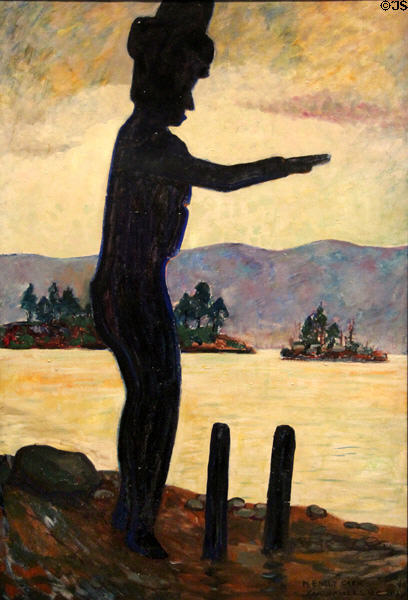 The Welcome Men painting (1913) by Emily Carr at National Gallery of Canada. Ottawa, ON.