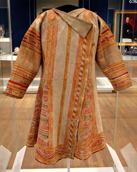 Painted caribou skin coat (early 18thC) by unknown Naskapi? artist at National Gallery of Canada. Ottawa, ON.