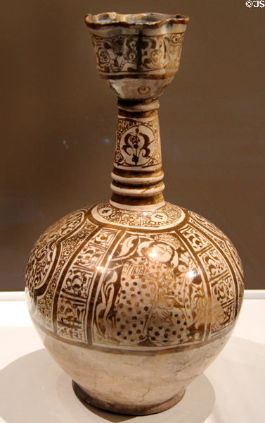 Luster Fritware decanter (late 12th- early 13thC) from Iran at Aga Khan Museum. Toronto, ON.