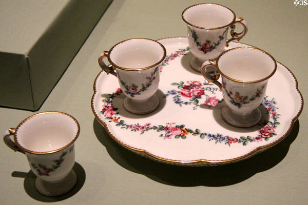 Sèvres porcelain ice cream cups & tray (1770) in private collection. ON.