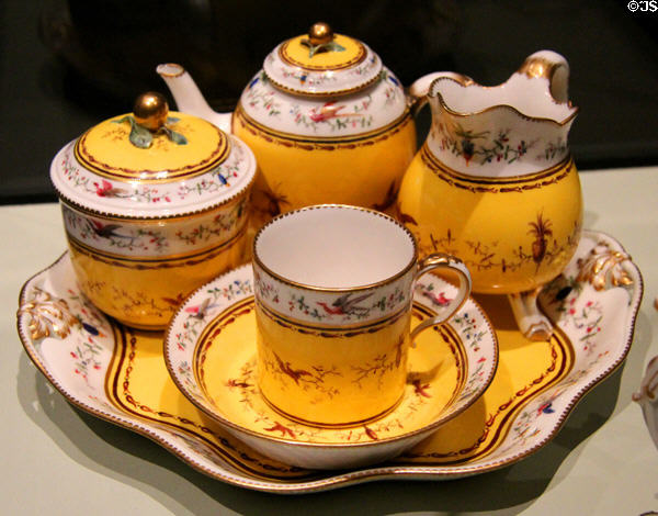 Sèvres porcelain breakfast set (1786) by Denis Levé at Gardiner Museum. Toronto, ON.