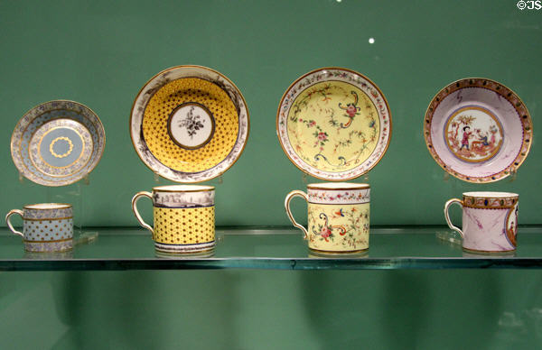 Sèvres porcelain cups & saucers (1780s) at Gardiner Museum. Toronto, ON.