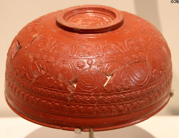 Samian ware bowl (70-80 CE) from South Gaul at Royal Ontario Museum. Toronto, ON.