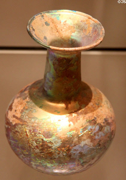 Blown glass flagon (350-425 CE) from Palestine at Royal Ontario Museum. Toronto, ON.