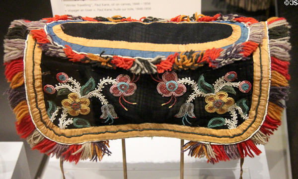 Beaded Inuit blanket for sled dog (c1890s) from Fort McPherson, NWT at Royal Ontario Museum. Toronto, ON.