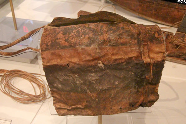 Inuit skin pack-bag for sled dog (1910-14) from Baffin Island or Hudson Bay at Royal Ontario Museum. Toronto, ON.