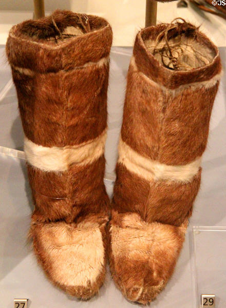 Inuit girl's caribou skin outer stocking (1910-14) from Baffin Island or Hudson Bay at Royal Ontario Museum. Toronto, ON.
