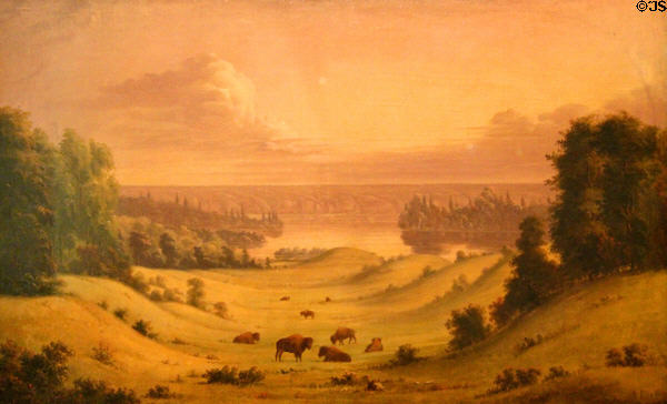 Indian Summer on the Saskatchewan painting (1848-56) by Paul Kane at Royal Ontario Museum. Toronto, ON.