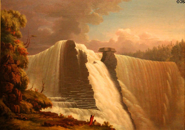 Cackabakah Falls painting (1848-56) by Paul Kane at Royal Ontario Museum. Toronto, ON.