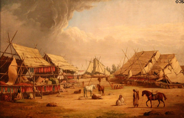 Indian Camp, Colville painting (1848-56) by Paul Kane at Royal Ontario Museum. Toronto, ON.