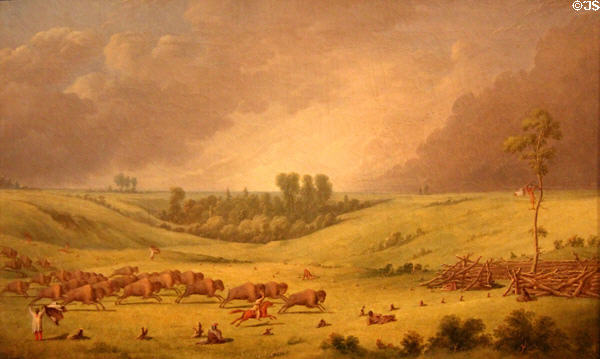 Plains Cree Buffalo Pound painting (1849-56) by Paul Kane at Royal Ontario Museum. Toronto, ON.