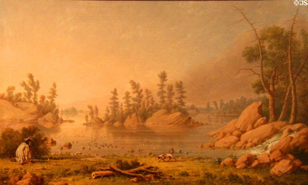 Northern Algonquians Hunting Ducks painting (1849-56) by Paul Kane at Royal Ontario Museum. Toronto, ON.
