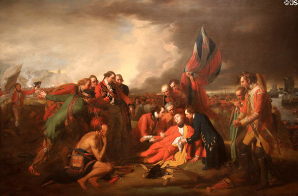 Death of General Wolfe painting (1776) by Benjamin West at Royal Ontario Museum. Toronto, ON.