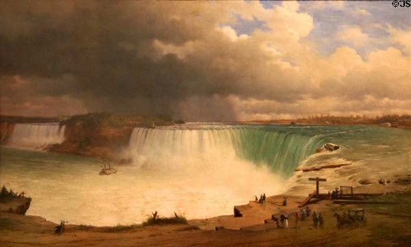 Table Rock, Niagara painting (c1850) by Hippolyte Victor Valentin Sebron at Royal Ontario Museum. Toronto, ON.