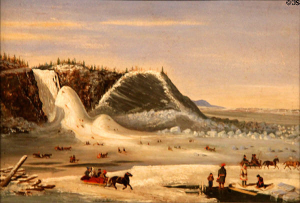 Montmorency Falls painting (1855) by Edwin Wnitefield at Royal Ontario Museum. Toronto, ON.