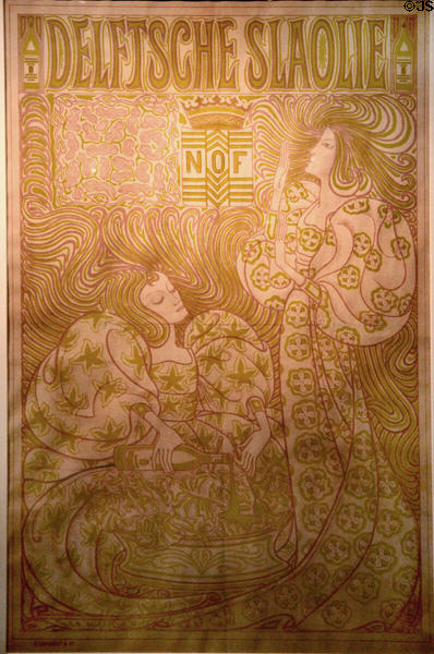"Delftsche Slaolie" (Delft Salad Oil) poster (1894-5) by Jan Toorop of Holland at Royal Ontario Museum. Toronto, ON.