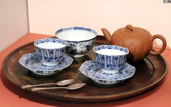 Rage for tea (1700s) created demand for tea services at Royal Ontario Museum. Toronto, ON.