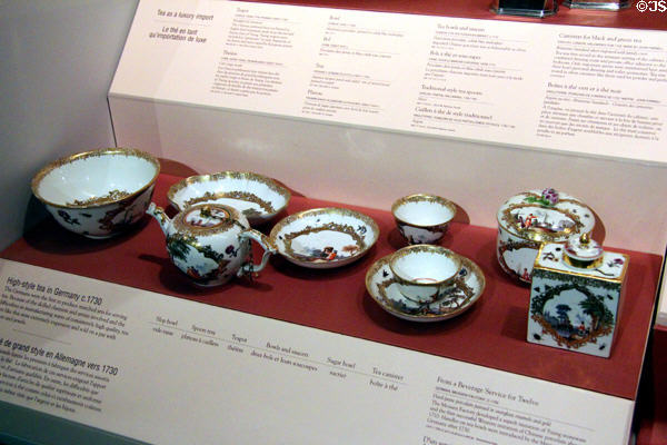 Chinese import porcelain (1700s) resulting from tea trade at Royal Ontario Museum. Toronto, ON.
