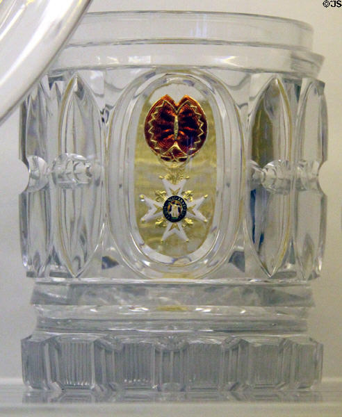 Pressed glass tumbler (1850) by Baccarat of France at Royal Ontario Museum. Toronto, ON.
