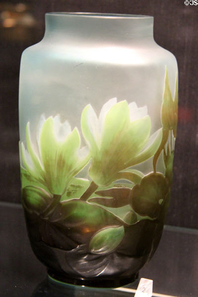 Art Nouveau glass vase (c1900-04) by Émile Gallé of Nancy, France at Royal Ontario Museum. Toronto, ON.