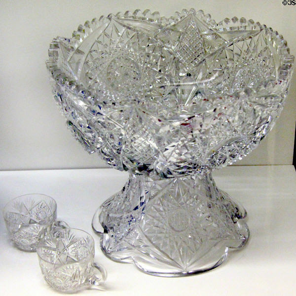 Cut glass punch bowl (c1903) by Libbey Glass Co. of Toledo at Royal Ontario Museum. Toronto, ON.