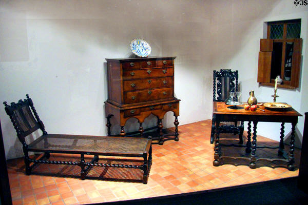 Hall or parlor from European late Medieval urban house (1480-1520) at Royal Ontario Museum. Toronto, ON.