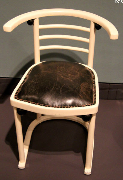 Bent beechwood side chair (c1907-16) by Joseph Hoffmann of Vienna at Royal Ontario Museum. Toronto, ON.