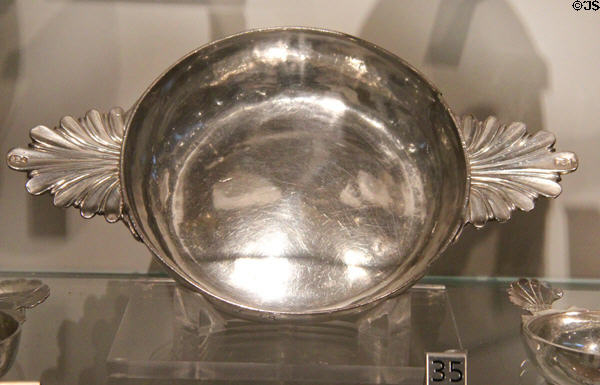 Silver porringer (c1765-85) by Jacques Varin of Montreal at Royal Ontario Museum. Toronto, ON.