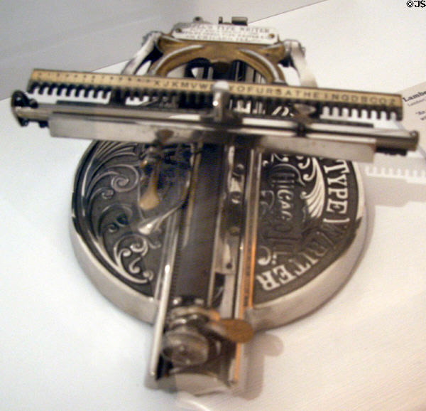 Odell 2 typewriter (1890) by Odell Typewriter Co., Chicago at Royal Ontario Museum. Toronto, ON.
