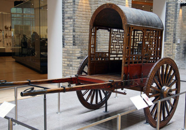 Two-wheel horse cart (c1800-50) from Northern China at Royal Ontario Museum. Toronto, ON.