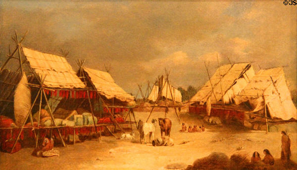 Drying Salmon at Dalles, Columbia River painting (1846) by Paul Kane at Art Gallery of Ontario. Toronto, ON.